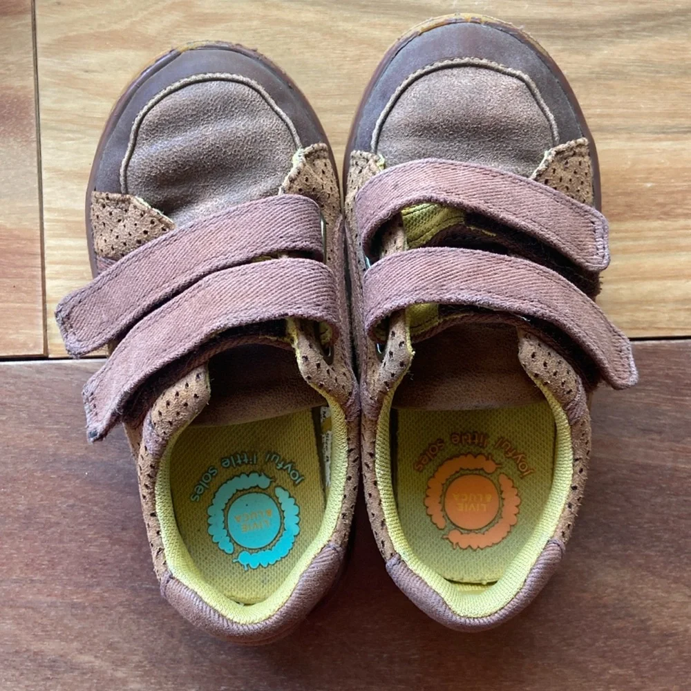 Livie & Luca Rake Eco Sneaker Toddler 8 Brown Velcro - Picture 2 of 11